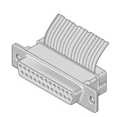 Flakafix D-Sub IDC Buchsenteil 25-pol 