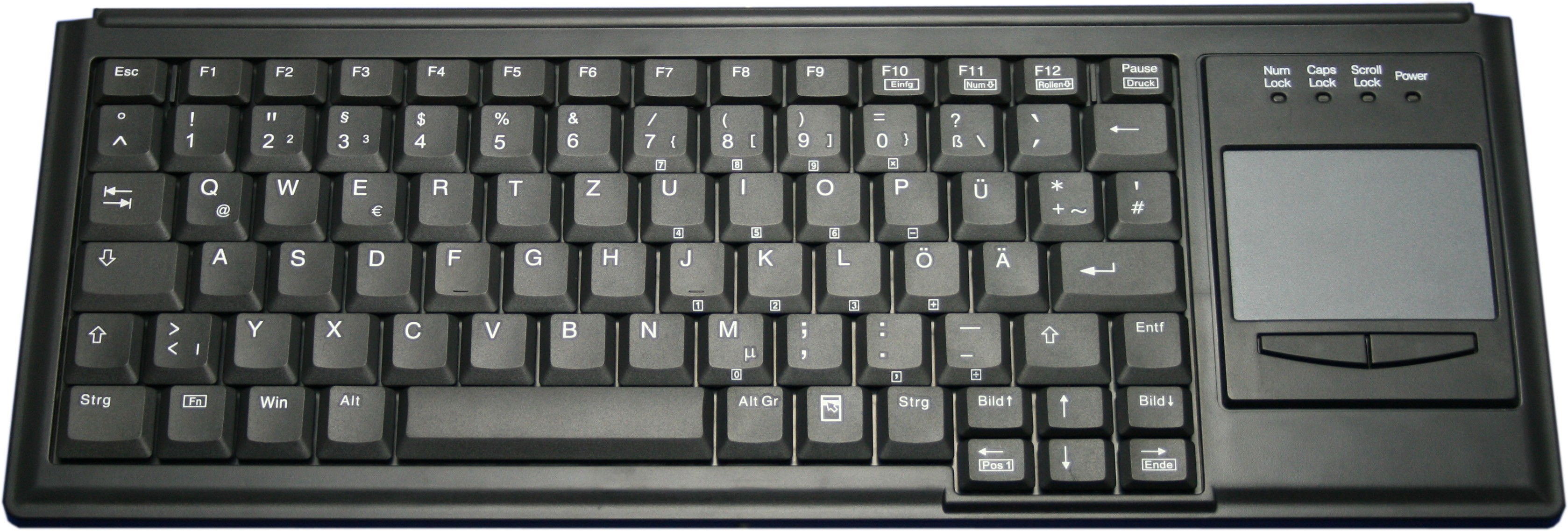 83 Key Notebook Style Touchpad Keyboard, PS/2, black, German layout