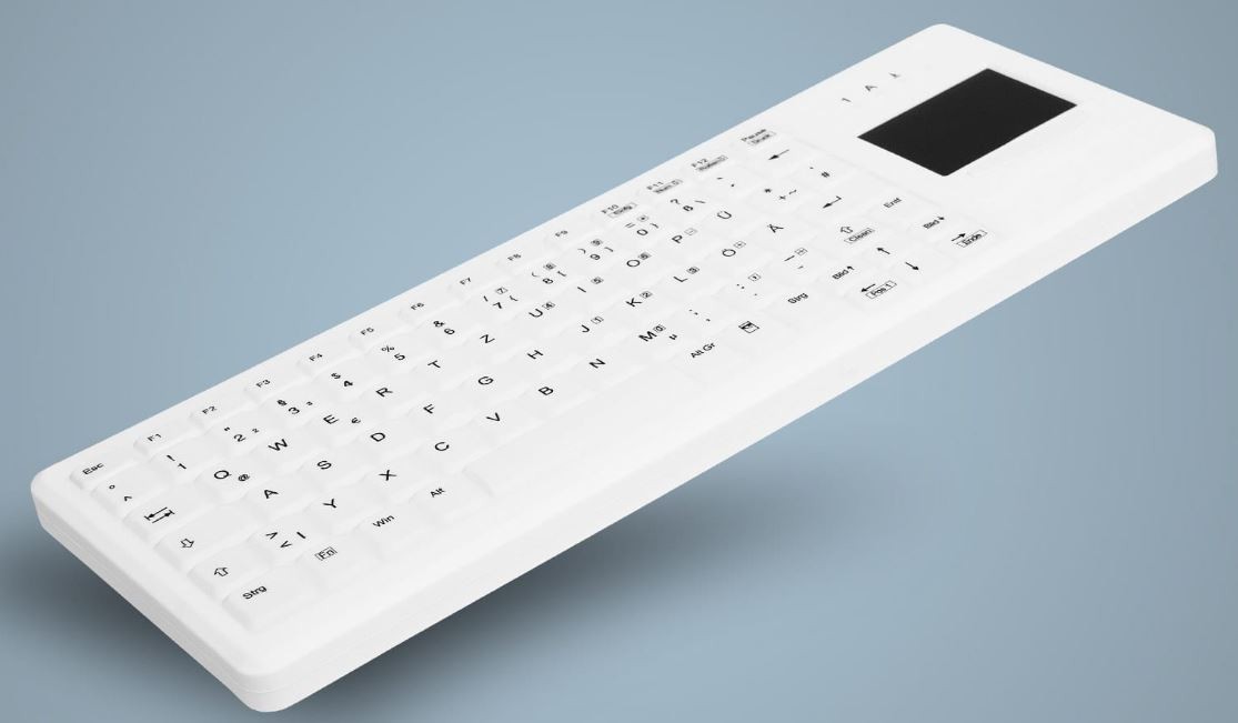 Hygiene Backlit Compact Touchpad Keyboard Fully Sealed Watertight USB Withe CH-Layout