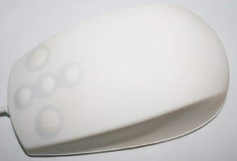 Wireless Hygiene 5 Buttons Scroll Mouse Fully Sealed Watertight USB Cable White IP68
