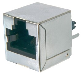 8 pol. Löt abgewinkelt, CAT6, 50µ" Au