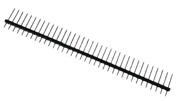 Iso.K. 20 pol. Lötger. Pinl.12,6 /2,54 / einr. Au