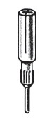 Steckbuchsen, für Steckerstifte, 0,8 mm Au
