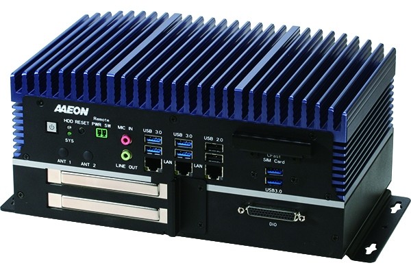 Fanless Embedded Box PC, LAN x 3, USB 3.0 x 6, USB 2.0 x 2, RS232/422/485 x 6, HDMI x 2, VGA x 1