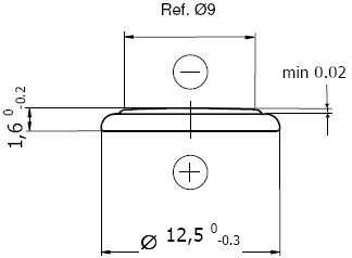 Lithium-Batterie 3V/25mAh, Bulkversion