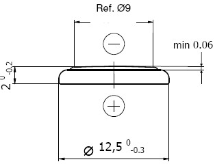 Lithium-Batterie 3V/38mAh, Einzelblister