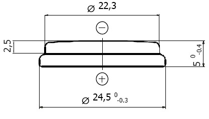 Lithium-Batterie 3V/540mAh, Bulk