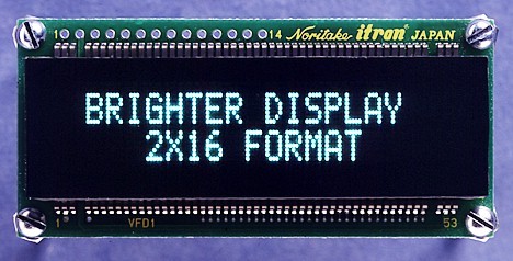 VFD Module 2x16Char. low pwr. wide temp.