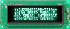 VFD Module 20x4 Ch. Wide Op. temp. -40-+85°