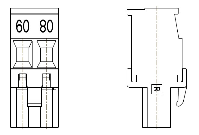 PC-Schraubklemme, anreihbar, 02 pol. RM 5.00mm