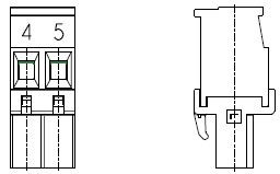PC-Schraubklemme, anreihbar, L, 02 pol. RM 5.00mm
