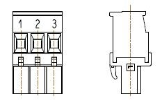 PC-Schraubklemme, anreihbar, L, 03 pol. RM 5.00mm