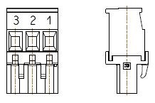 PC-Schraubklemme, anreihbar, R, 03 pol. RM 5.00mm
