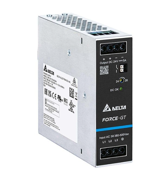 Industrie Netzteil / Input 3 x 320-575 VAC / 120W / 24V / 5A Hutschienennetzteil 3Ph / Hutschienenne