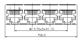RJ45-Verbinder, 8-pol, shield Nickel plated