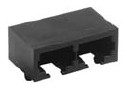 RJ45 side entry, Ferrite 2 x 8 pol, shielded