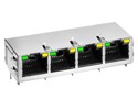 RJ45-Verbinder, 4-fach, 8 pol, geschirmt 