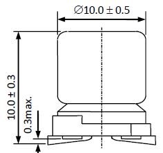ELKO SMD 470uF 25V 10x10 105° T&R AECQ-200