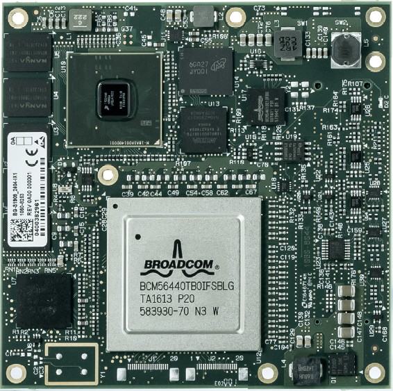 Ethernet Switch Module 24x GbE, 4x 10GbE, IEEE1588 support, -40 °C to +85 °C