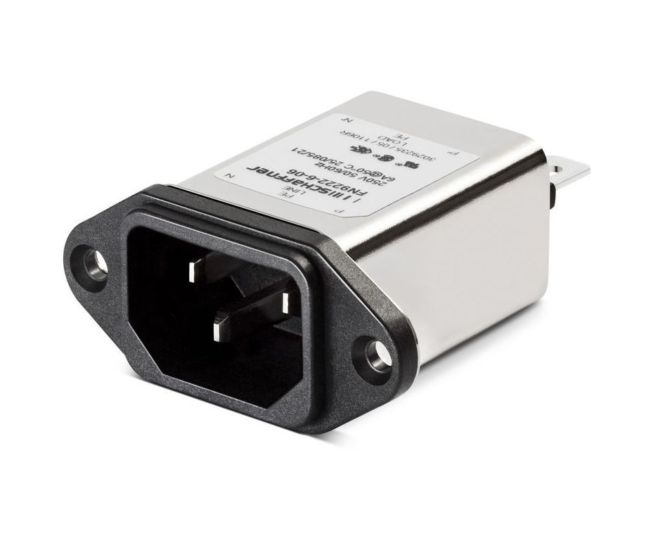 IEC 250VAC, 10A, Faston, Snap-in Horizontal