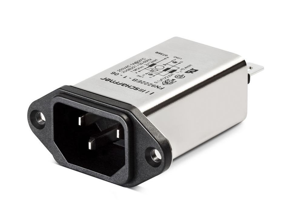 IEC 250VAC, 1A, Faston, E-Line Choke