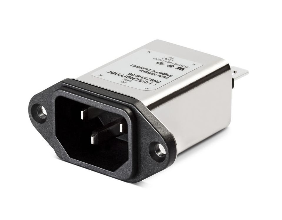 IEC HP 250VAC, 10A, R, Faston, SnHP-in Horizontal