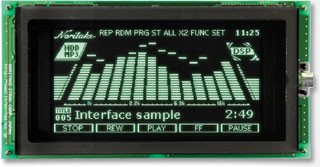 VFD Graphic Module 256x128 Parallel+RS232