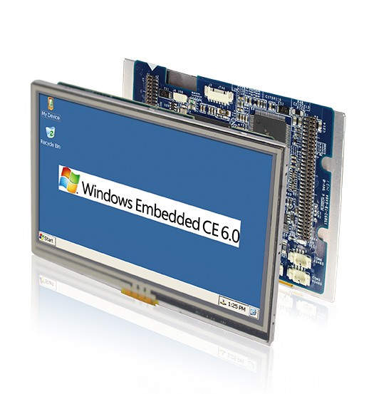 4.3" HMI OpenFrame 128MB/512MBeMMC/8MBSPI/USB/RS232/485/GPIO/SPK/CAN