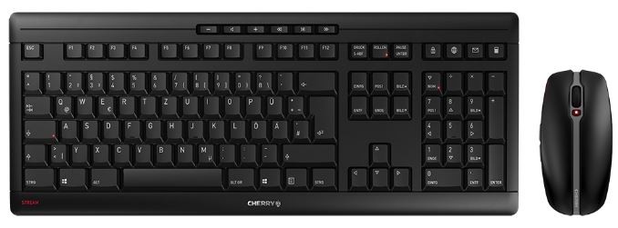 CHERRY Keyboard+Mouse JD-8500CH STREAM wireless+2.4GHz schwarz CH Layout