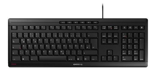 CHERRY Keyboard STREAM USB Ultra silent schwarz CH Layout