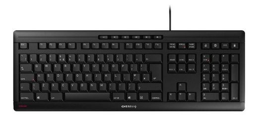 CHERRY Keyboard STREAM USB Ultra silent schwarz UK english Layout