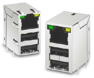 THROUGH HOLE USB/RJ45 COMBO GIGABIT