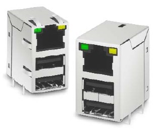 THROUGH HOLE USB/RJ45 COMBO 10/100 (USB 8-10)