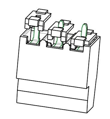 PC-Schraubklemme, gerade, mod., 03 pol., RM 5.08mm