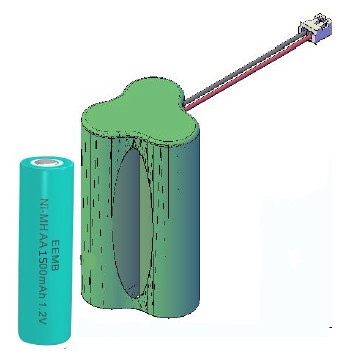 NIMH Akkupack 3.6V 1500mAh  30mm cable