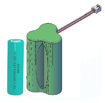 NiMH AkkuPack 3.6V 1800mAh 30mm cable