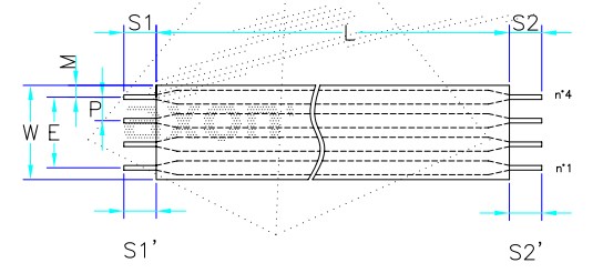 AXOSTRIP, RFC, Raster 2.54 mm, 4 - polig