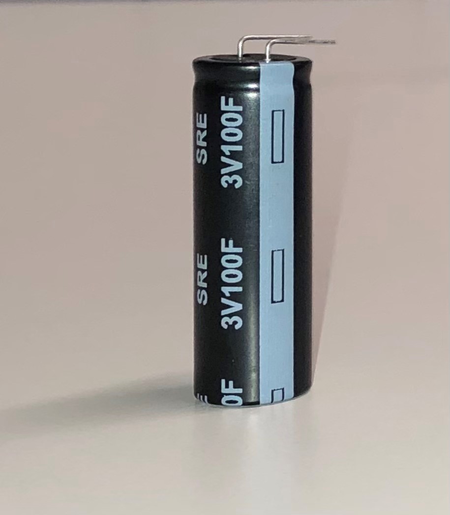 SCCDER3R0107QWX751860EE3-JE22752 SuperCap SC_SRE_ER 100F 3.0V EDLC 18x60 P7.5 90° bend WX