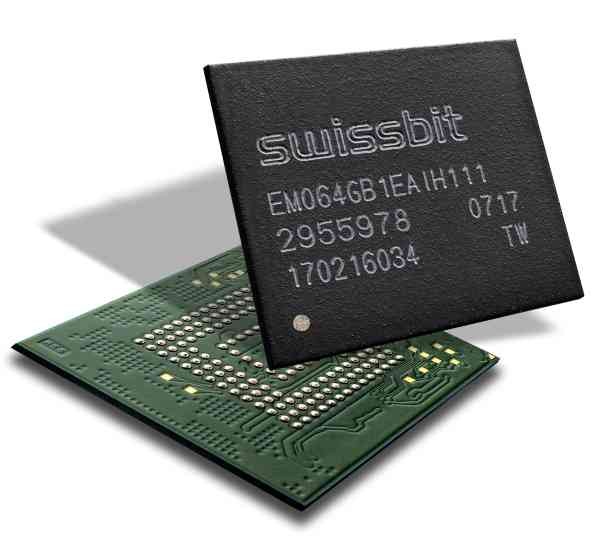 Industrial Embedded MMC, EM-20, 8 GB, MLC Flash, -40°C to +85°C
