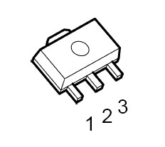 NJM78L05UA 3 Terminal Pos. Voltage Reg. 5V SOT-89 pb-free Tube