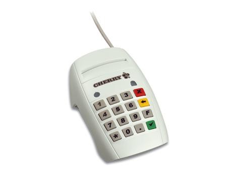 CHERRY SmartCard Terminal (ChipCard) mit PIN-Eingabe USB grau