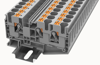 Push-in spring, 4Pol, 76A,1000V,16mm², Pitch:10.0mm