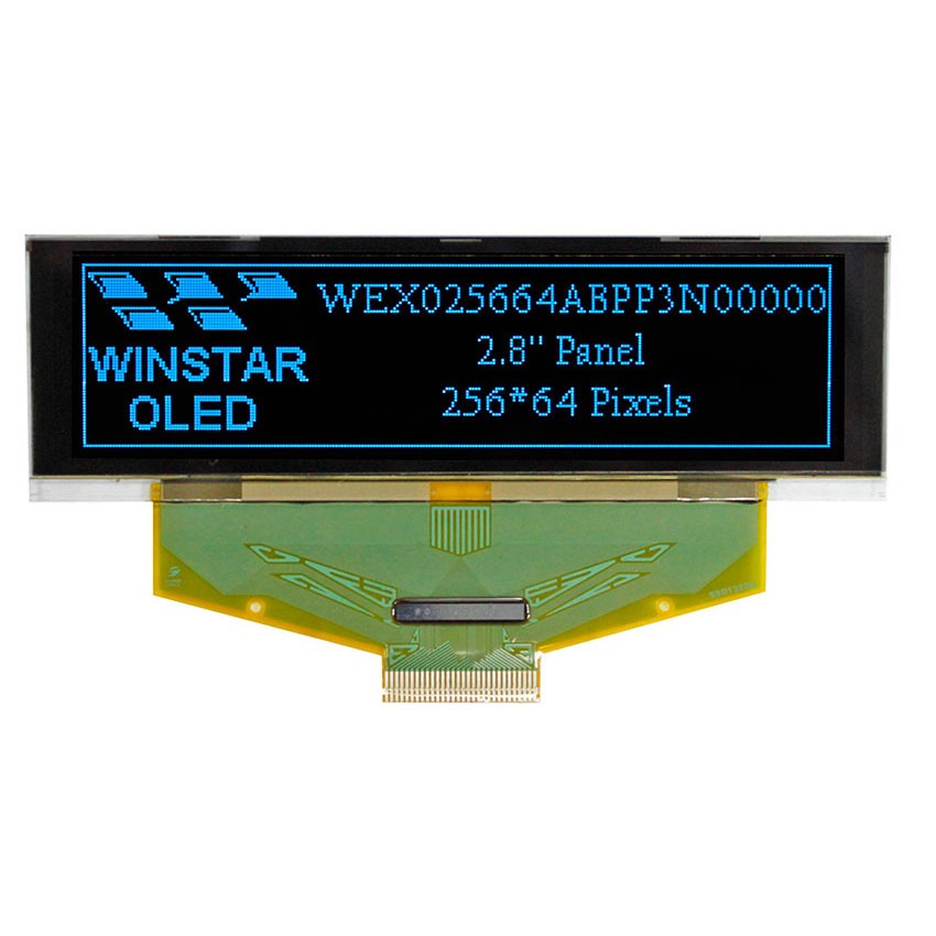 OLED 256x64, Blue, monochrome TAB Graphic Display 2.8", built in Controller SSD1322UR1