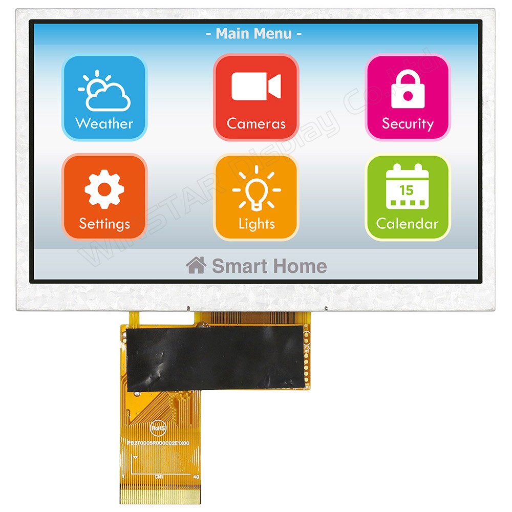 TFT 5" Panel 500 nits, Transmi, Resolution 480x272