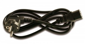 Netzkabel Schuko/IEC-60320-C13 schwarz 1,80m