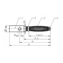 Steckerstift ø 3 mm, mit Löt-Schraubanschluss