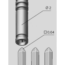 Drahtfederbuchse 0.64 x 0.64 qmm