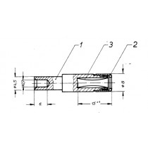 Drahtfederbuchse ø 4.0 mm Crimpanschluss 