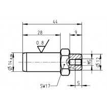 Stiftkontakt massiv ø 14 mm 