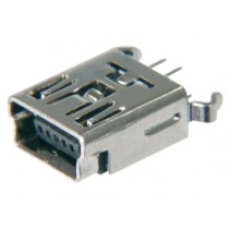 USB, Typ B-Mini, 5 pol. SMD, Top Entry